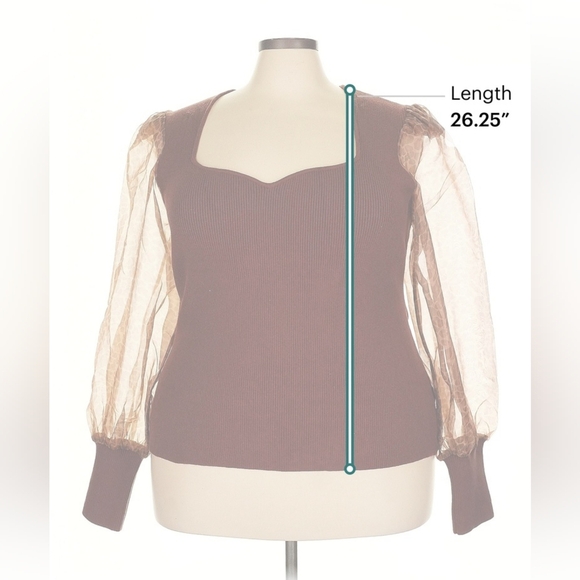 Dolan Left Coast Collection Plus Size Burgundy Sweater — Size 3X - Picture 6 of 8